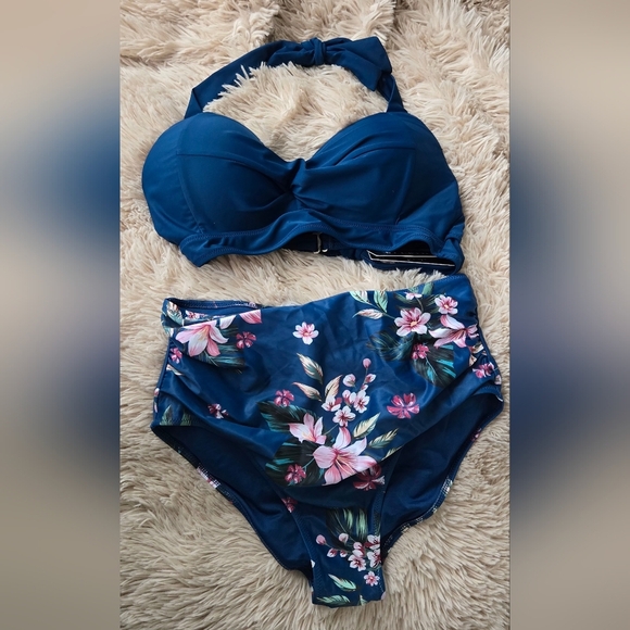 Halter Top High Waisted Bikini #1072 - Picture 2 of 14